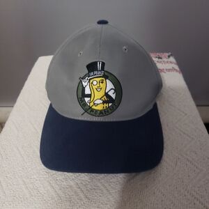 Mr. Peanut Snapback Hat Cap Logo by American Needle Cotton Gray/Blue Distressed.